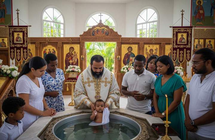 Cérémonie de baptême orthodoxe Martinique
